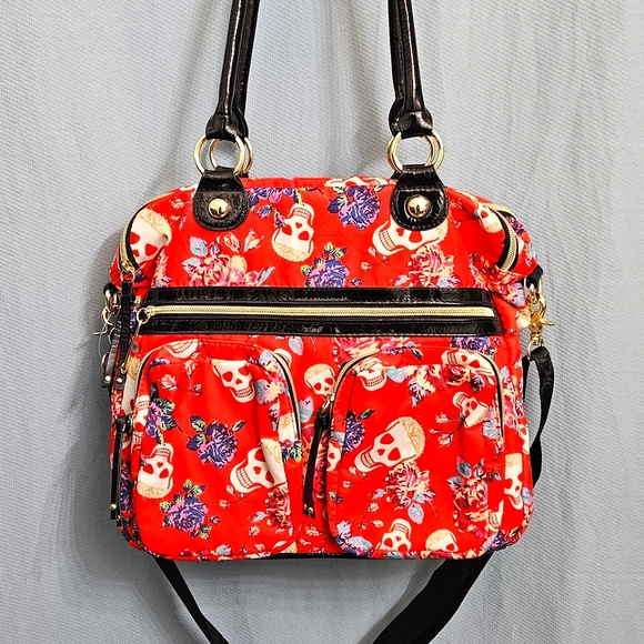 Betsey Johnson Handbags - NWOT Betsey Johnson Floral Skull Purse Shoulder Bag Crossbody